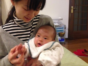 ご機嫌なゆいくんとママ♪