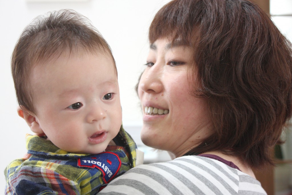 ご機嫌になったちーくんとママ